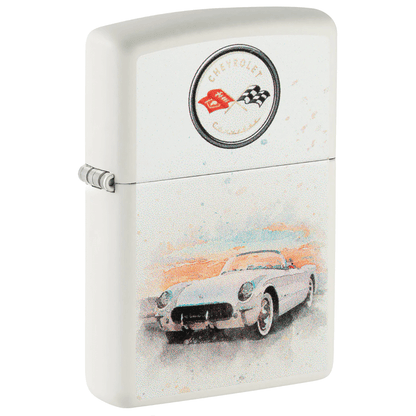 Zippo Chevrolet Corvette First Gen Matte White