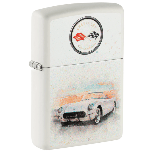 Zippo Chevrolet Corvette First Gen Matte White