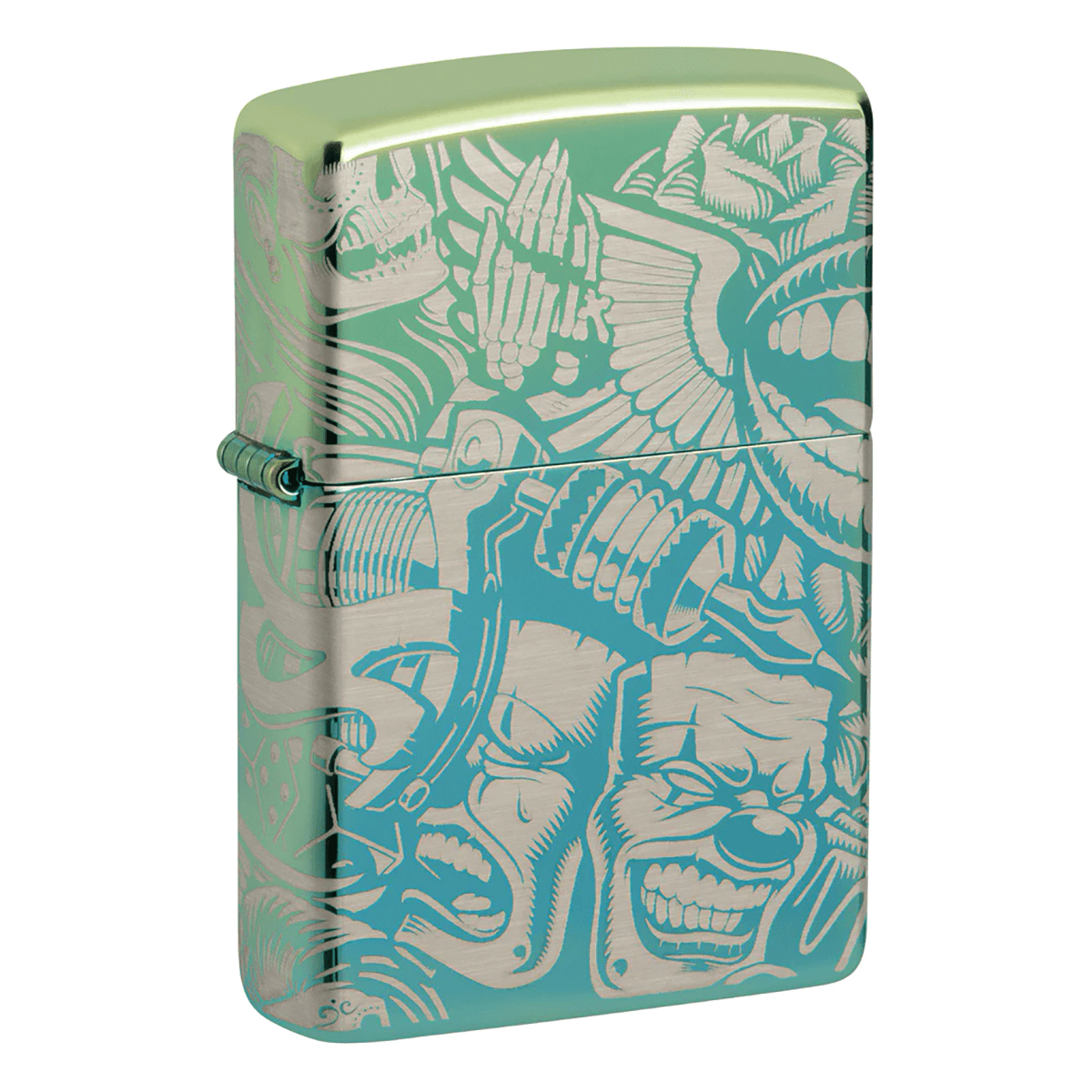 Zippo Tattoo Design High Polish Teal