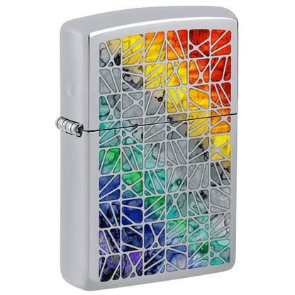 Zippo Kaleidoscope Design High Polish Chrome
