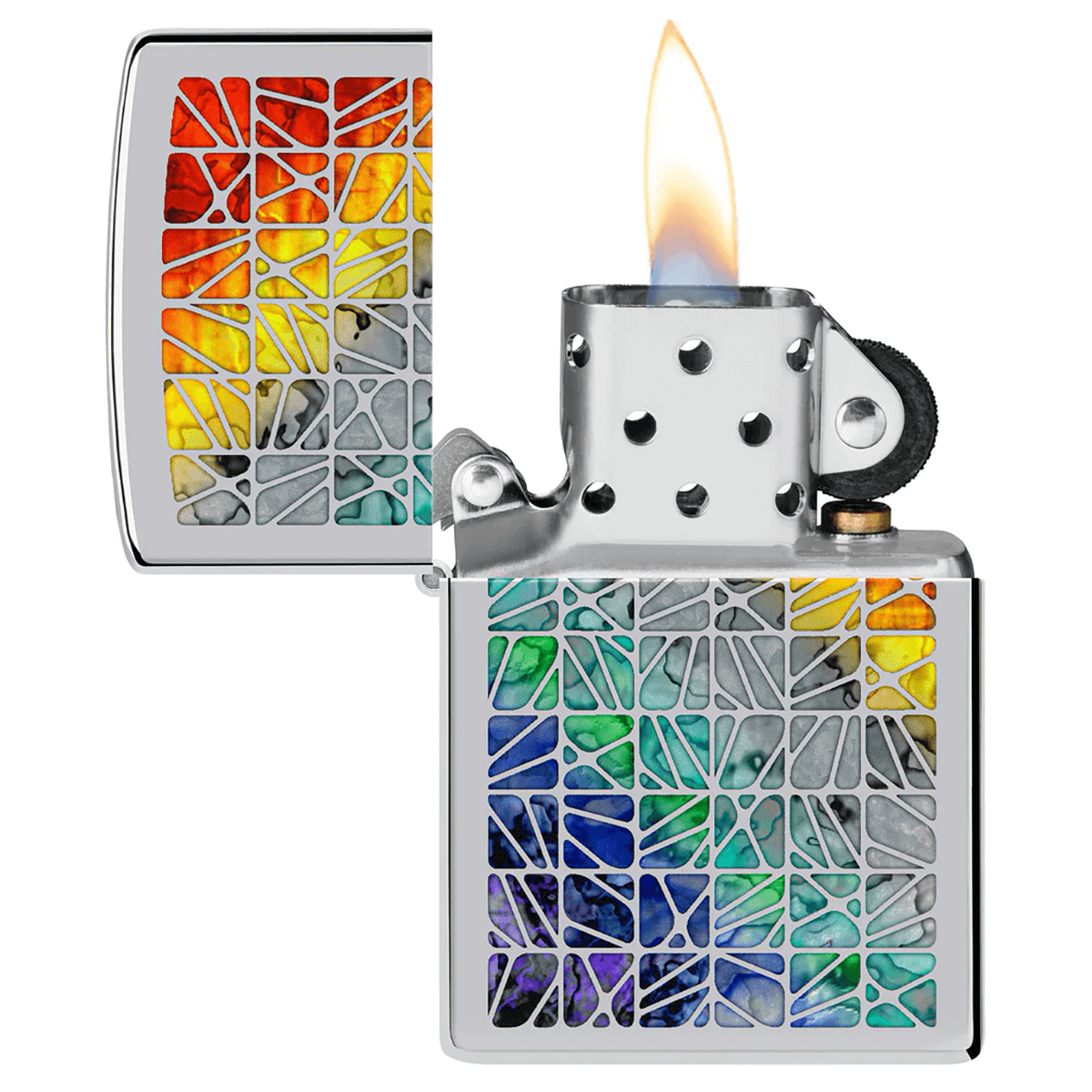 Zippo Kaleidoscope Design High Polish Chrome