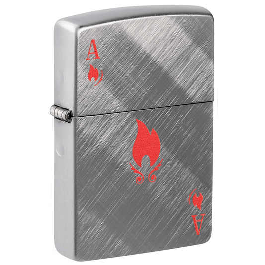 Zippo Flame Aces Diagonal Weave Finsh