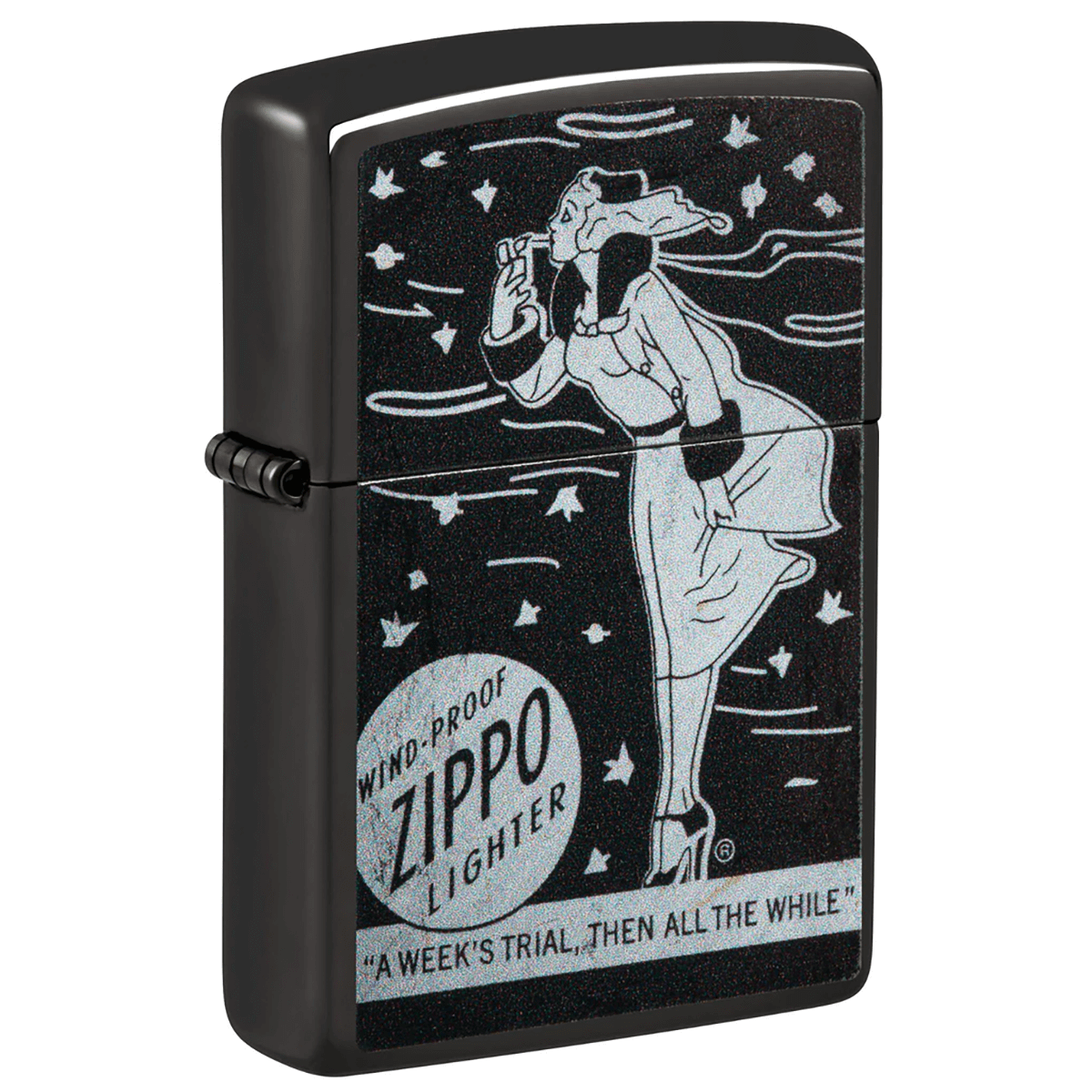 Zippo Vintage Windy High Polish Black