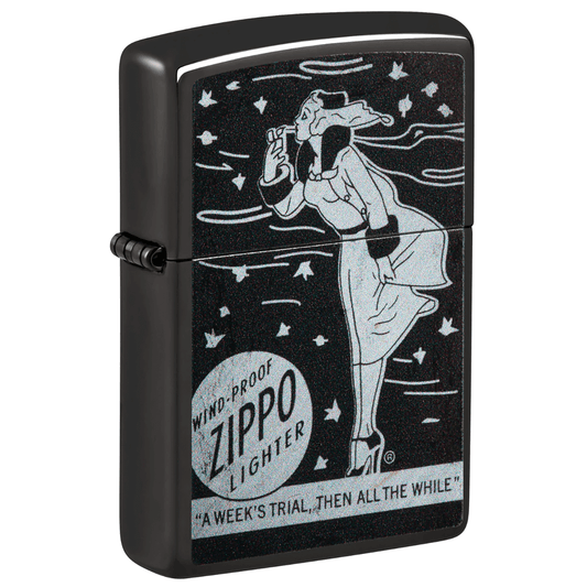 Zippo Vintage Windy High Polish Black