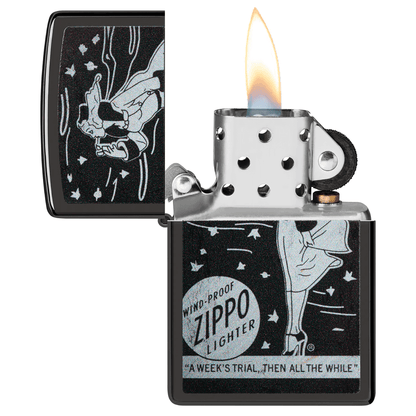 Zippo Vintage Windy High Polish Black