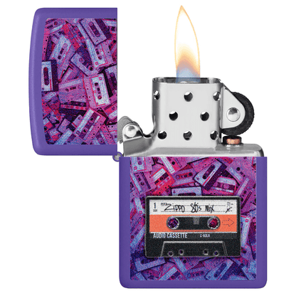 Zippo Retro Cassettes Purple Matte