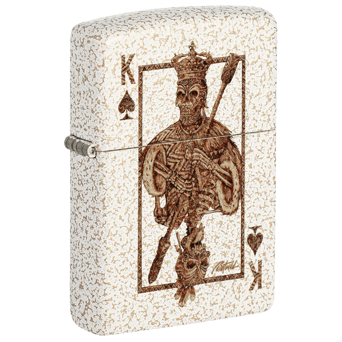 Zippo Spade King With Skeleton Mercury Glass