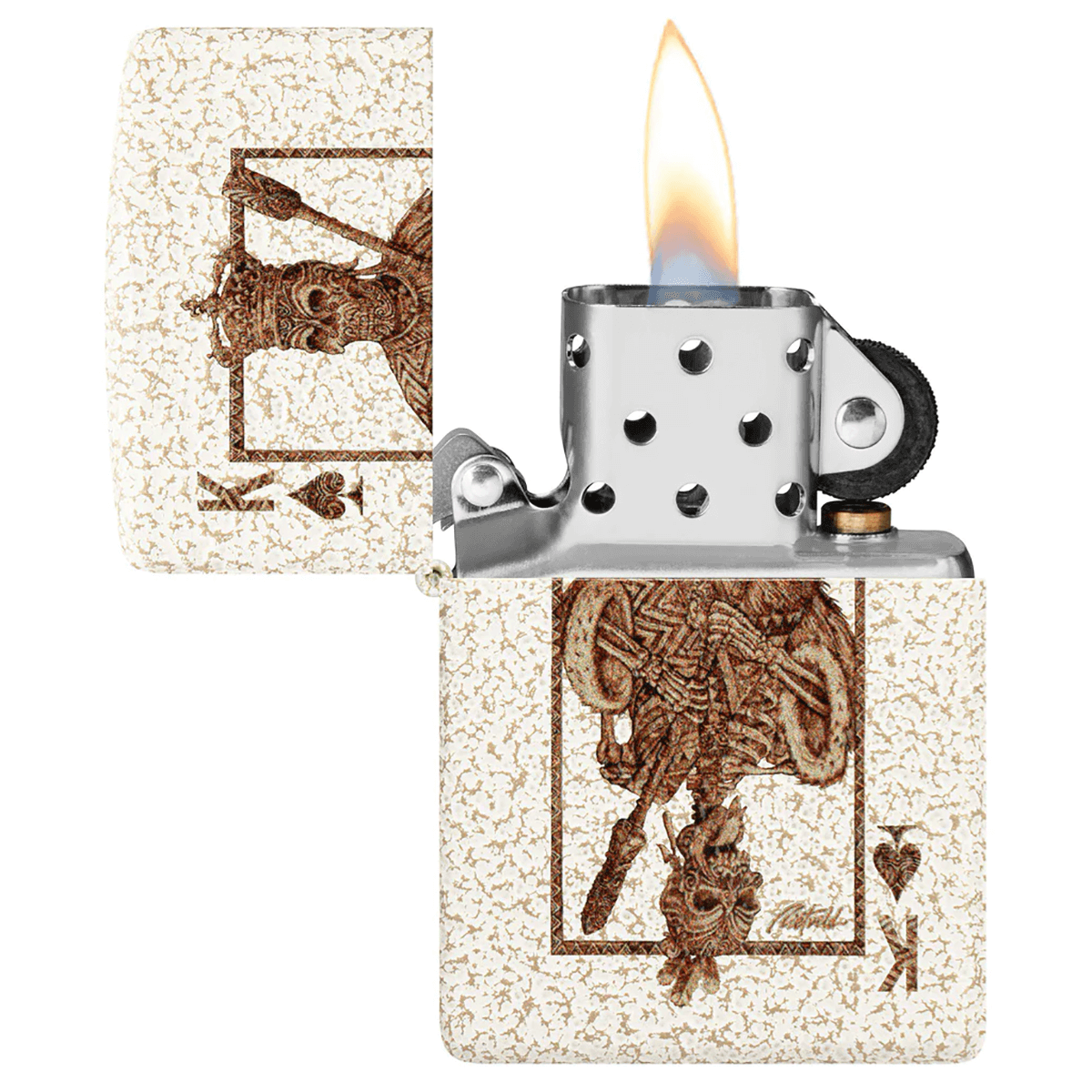 Zippo Spade King With Skeleton Mercury Glass