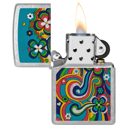 Zippo Funky Floral Design Street Chrome