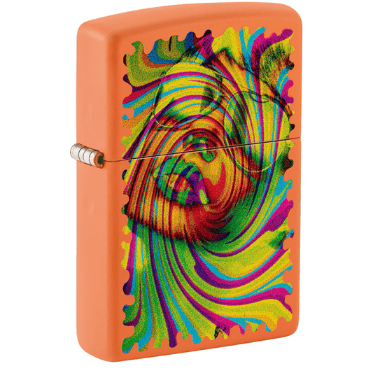 Zippo Girl In Aviators Matte Orange