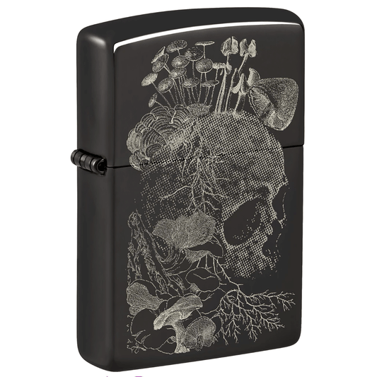 Zippo Skull Mushoom High Polish Black