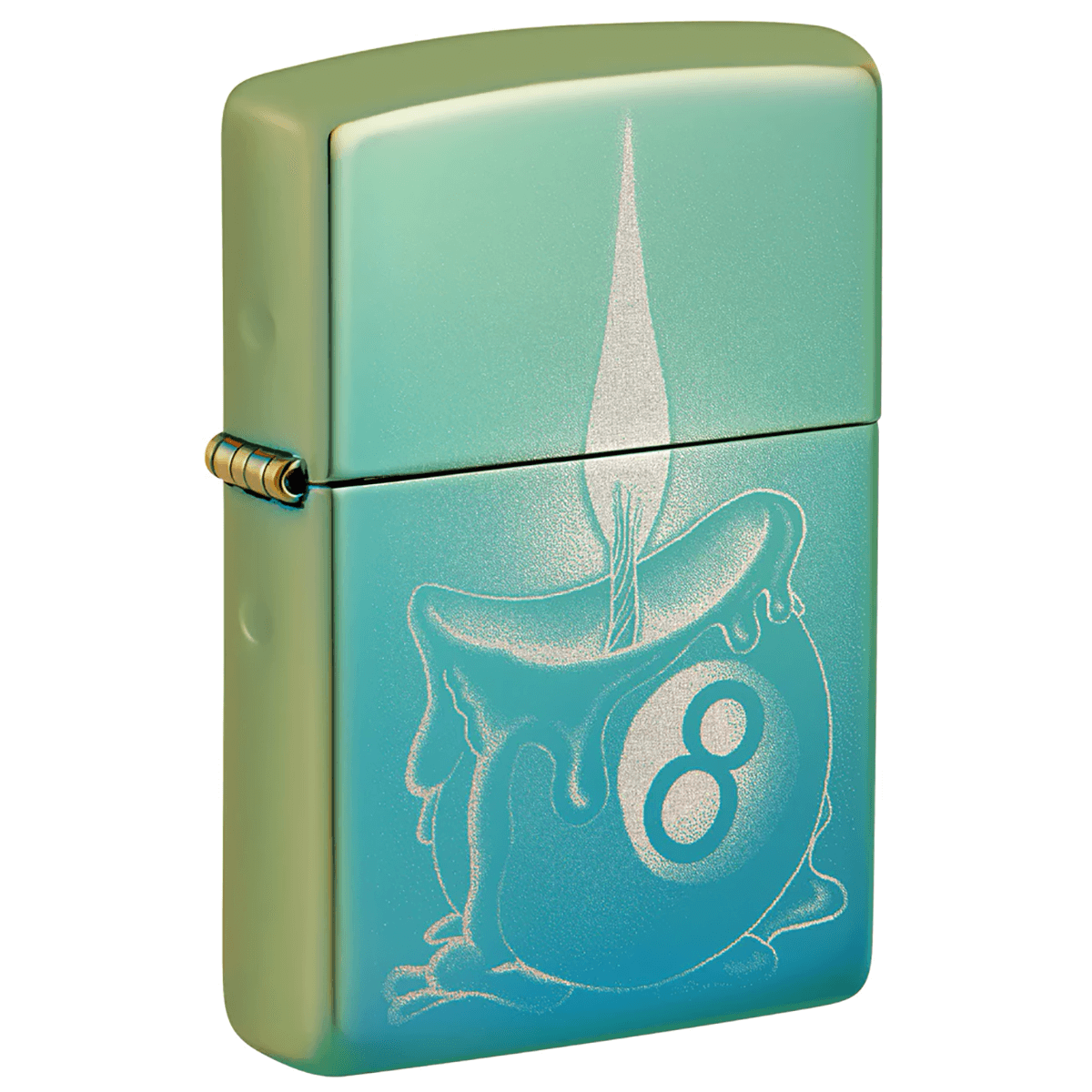 Zippo Candle 8 Ball Tattoo High Polish Teal
