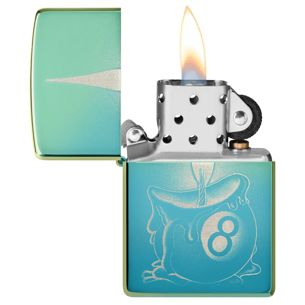 Zippo Candle 8 Ball Tattoo High Polish Teal