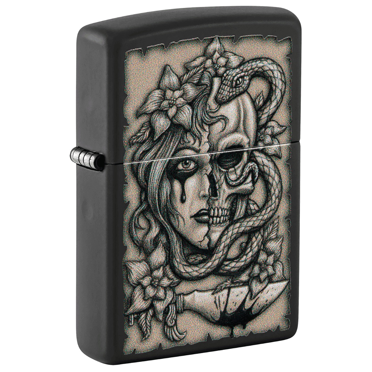 Zippo Life And Death Woman Matte Black