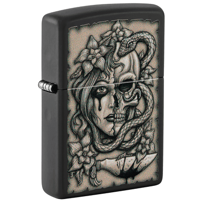 Zippo Life And Death Woman Matte Black