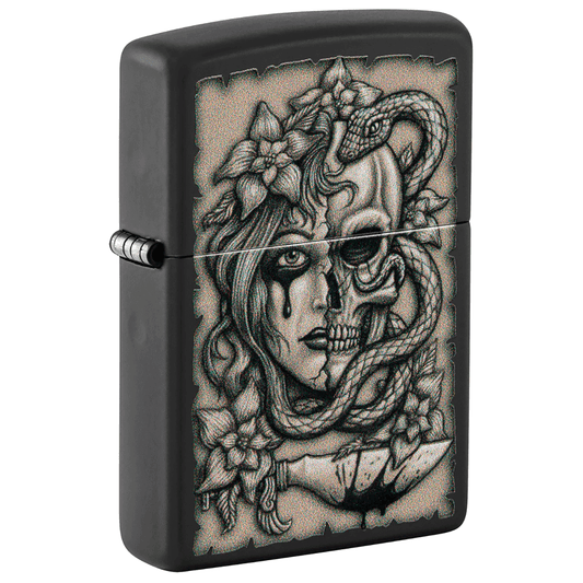 Zippo Life And Death Woman Matte Black