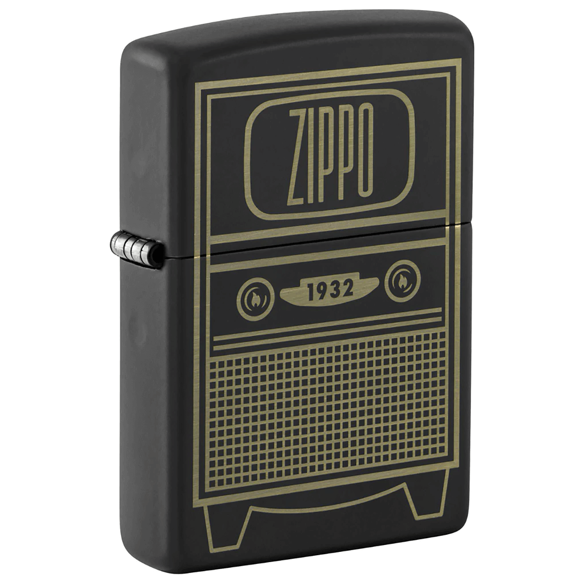 Zippo Vintage Tv Design Black Matte