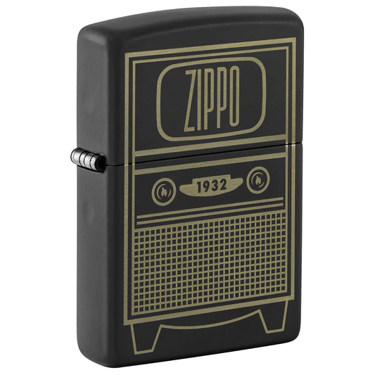 Zippo Vintage Tv Design Black Matte