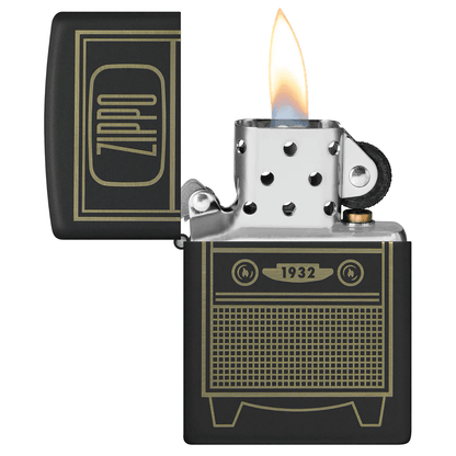 Zippo Vintage Tv Design Black Matte