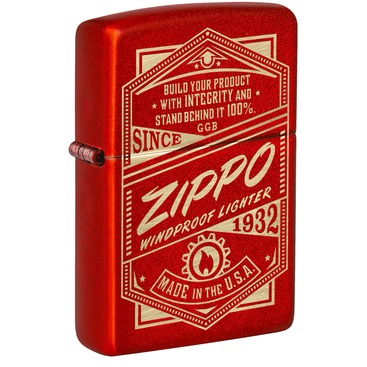 Zippo Vintage Advertisement Metallic Red
