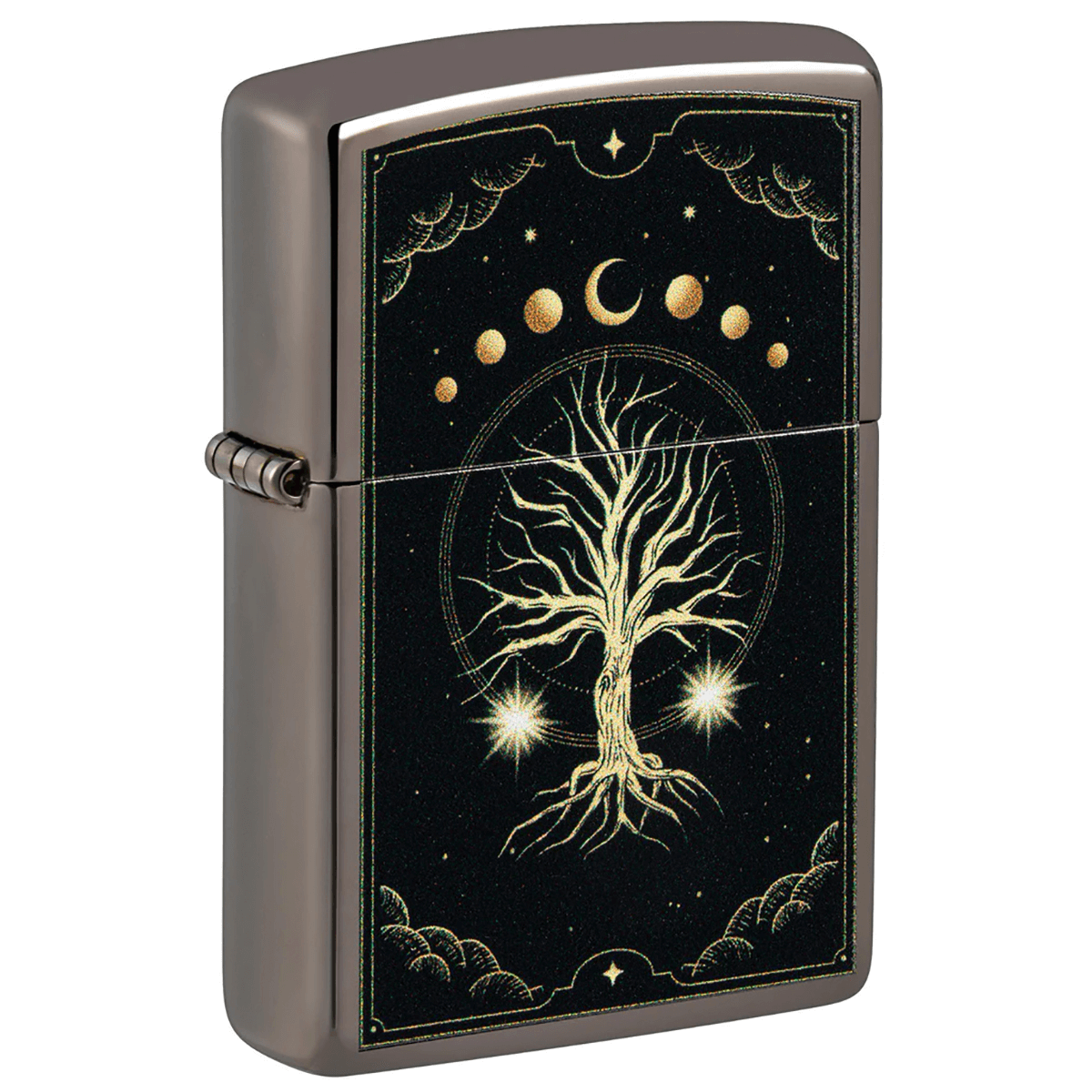 Zippo Mystical Tree Of Life Black Ice