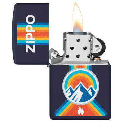 Zippo Outdoor Mountain Range Navy Matte