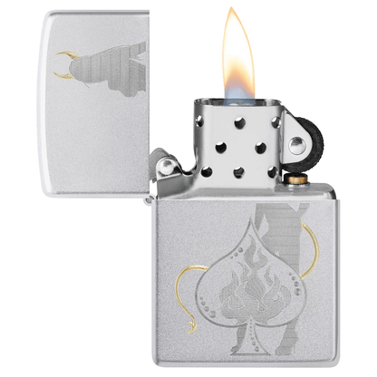 Zippo Devil Ace Satin Chrome