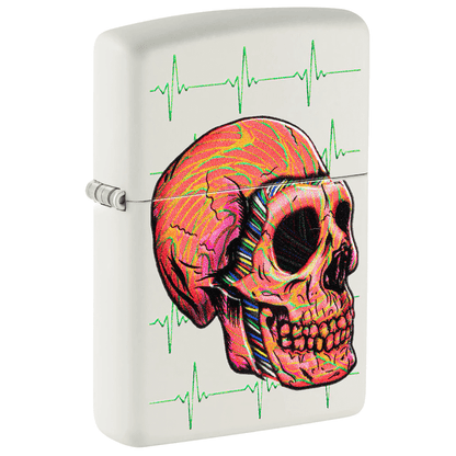 Zippo Cyber Skull White Matte