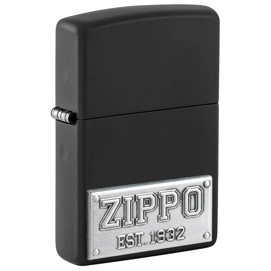 Zippo License Plate Matte Black