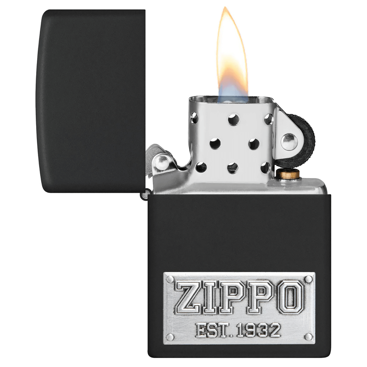Zippo License Plate Matte Black