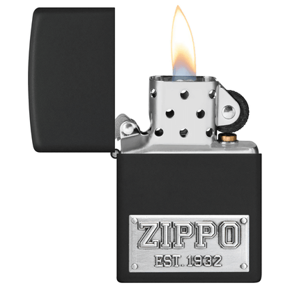 Zippo License Plate Matte Black