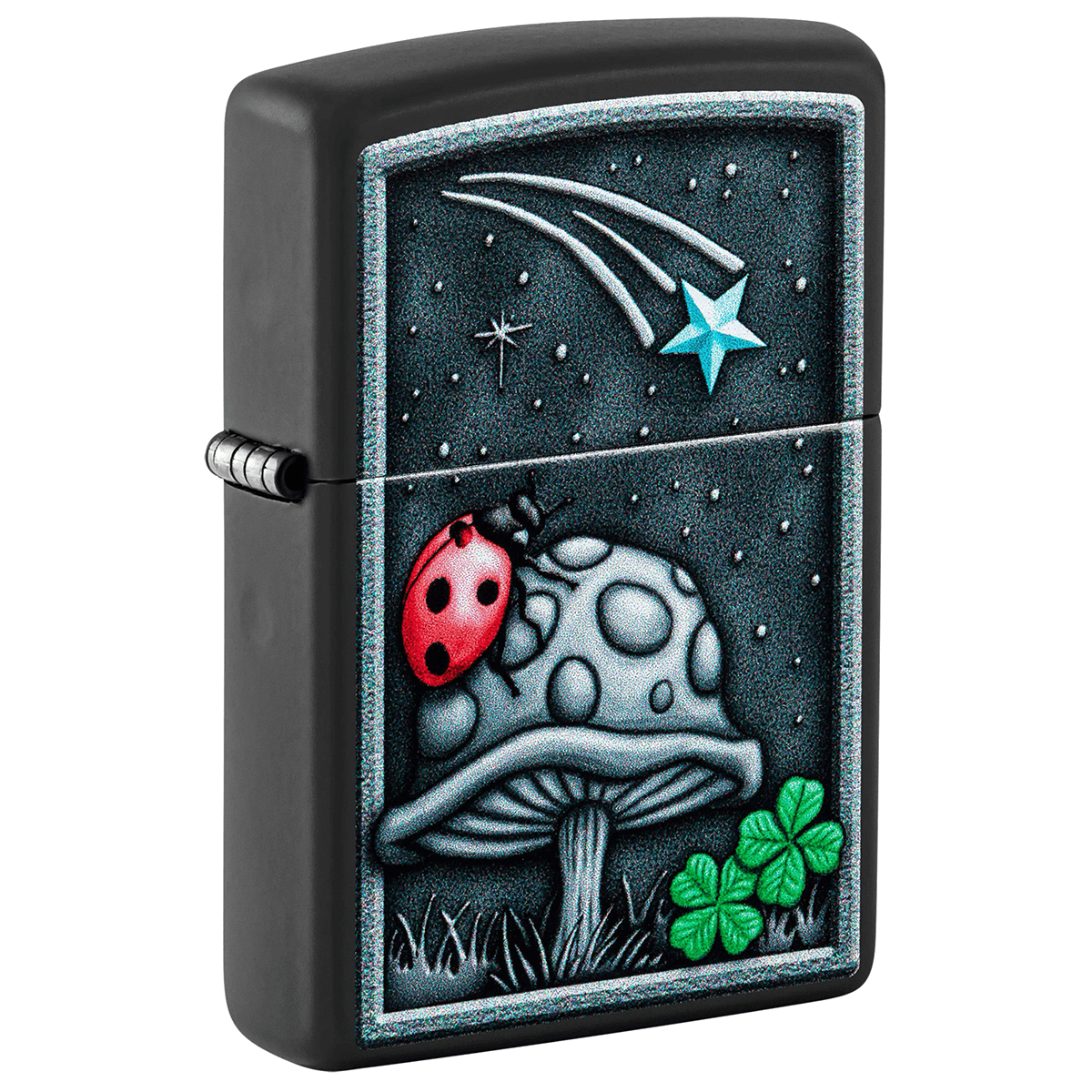 Zippo Lady Bug Design Matte Black Finish