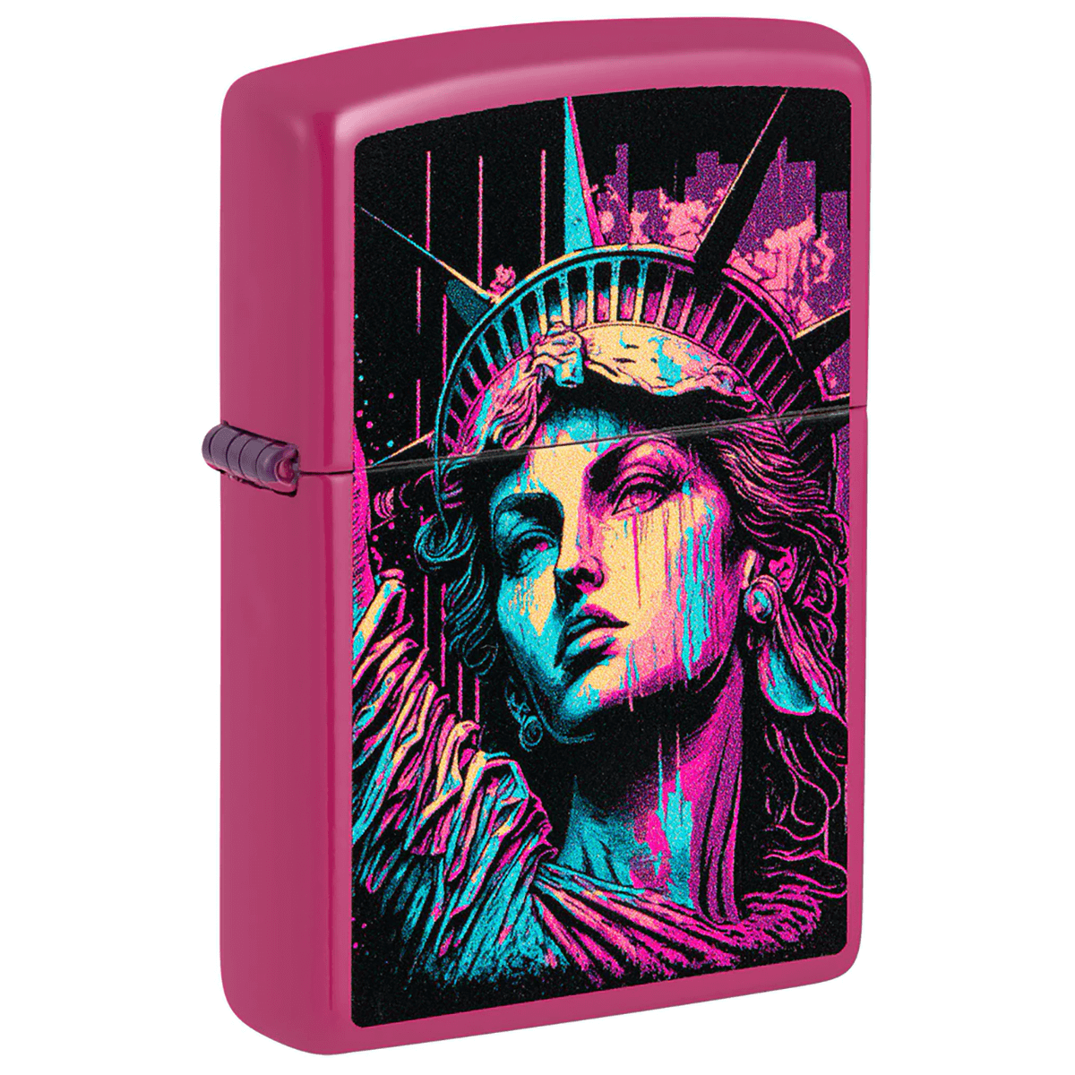 Zippo Lady Liberty Art Classic Pink Finish