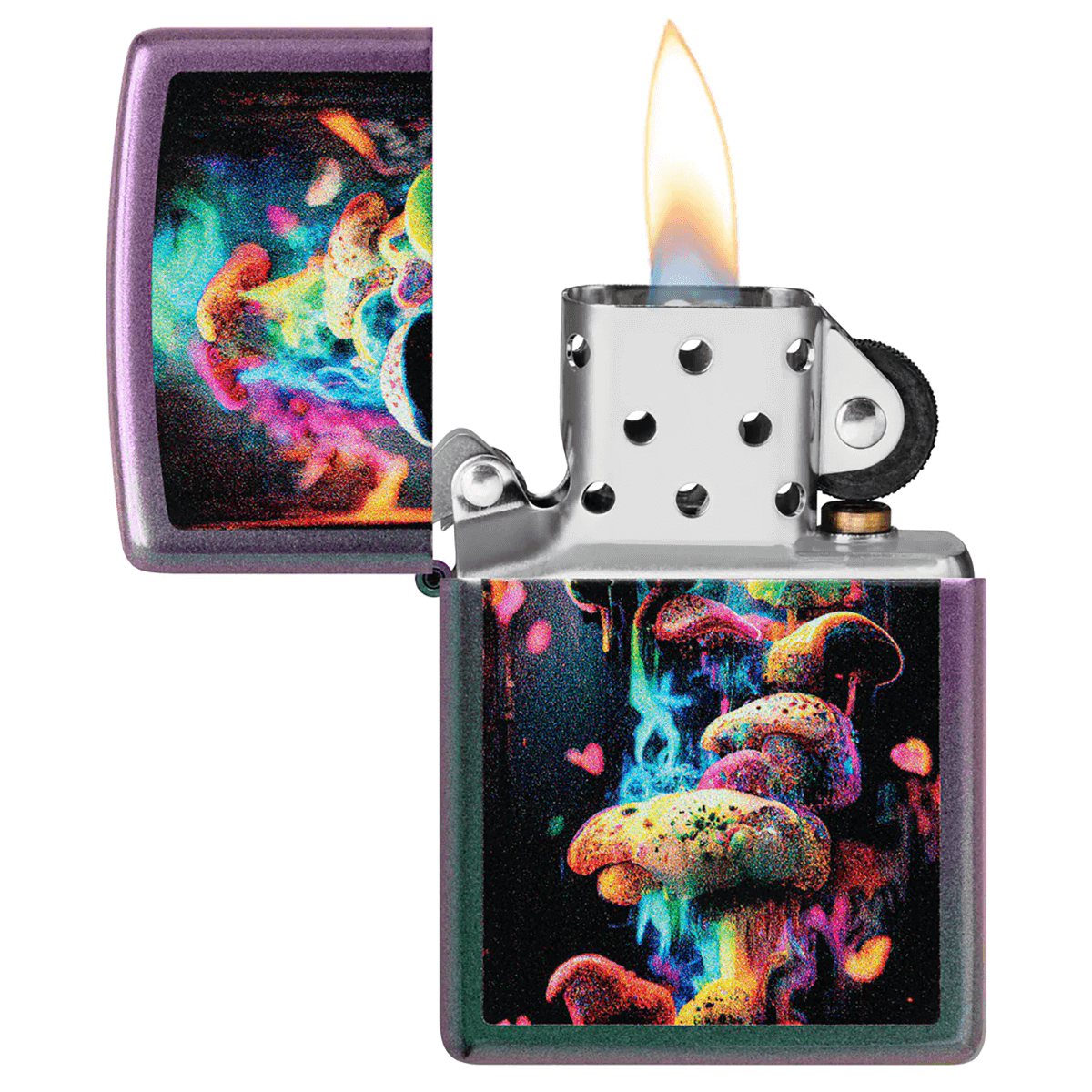 Zippo Colorful Mushroom Iridescent Finish