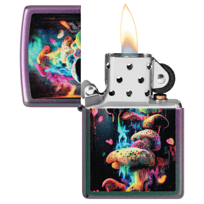 Zippo Colorful Mushroom Iridescent Finish