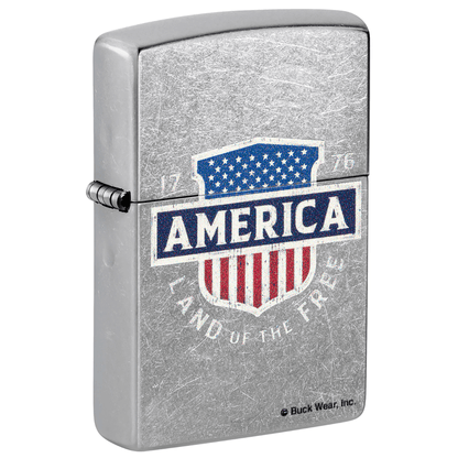 Zippo Buck Wear America Street Chrome