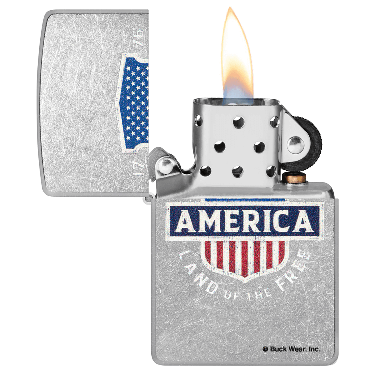 Zippo Buck Wear America Street Chrome