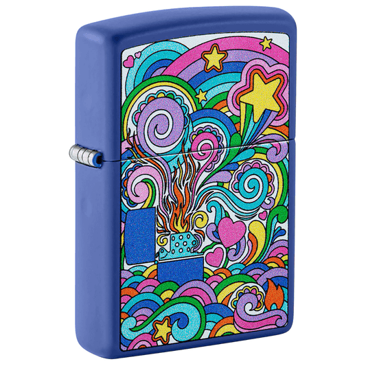 Zippo Abstract Color Art Royal Blue Matte