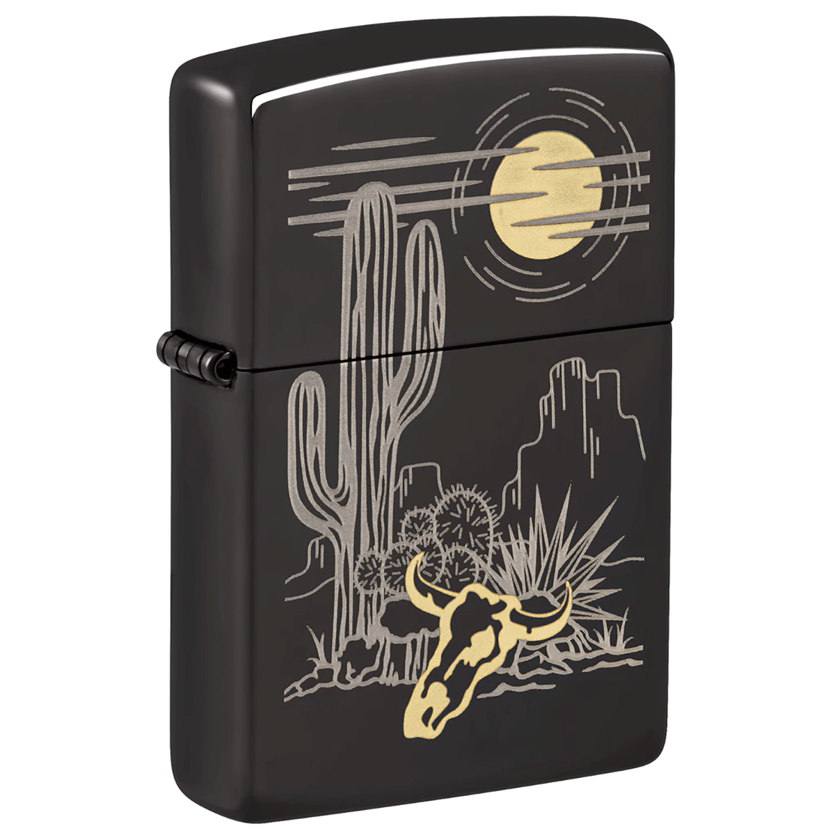 Zippo Western Desert Design High Polish Black