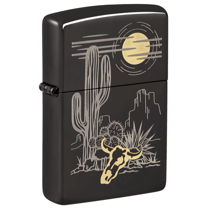 Zippo Western Desert Design High Polish Black