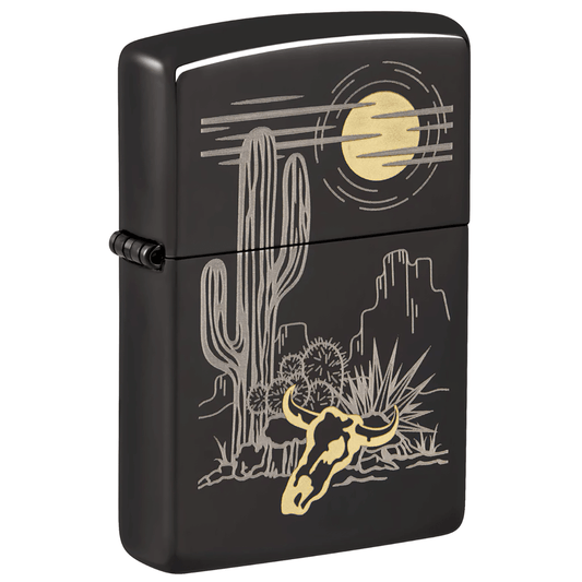 Zippo Western Desert Design High Polish Black
