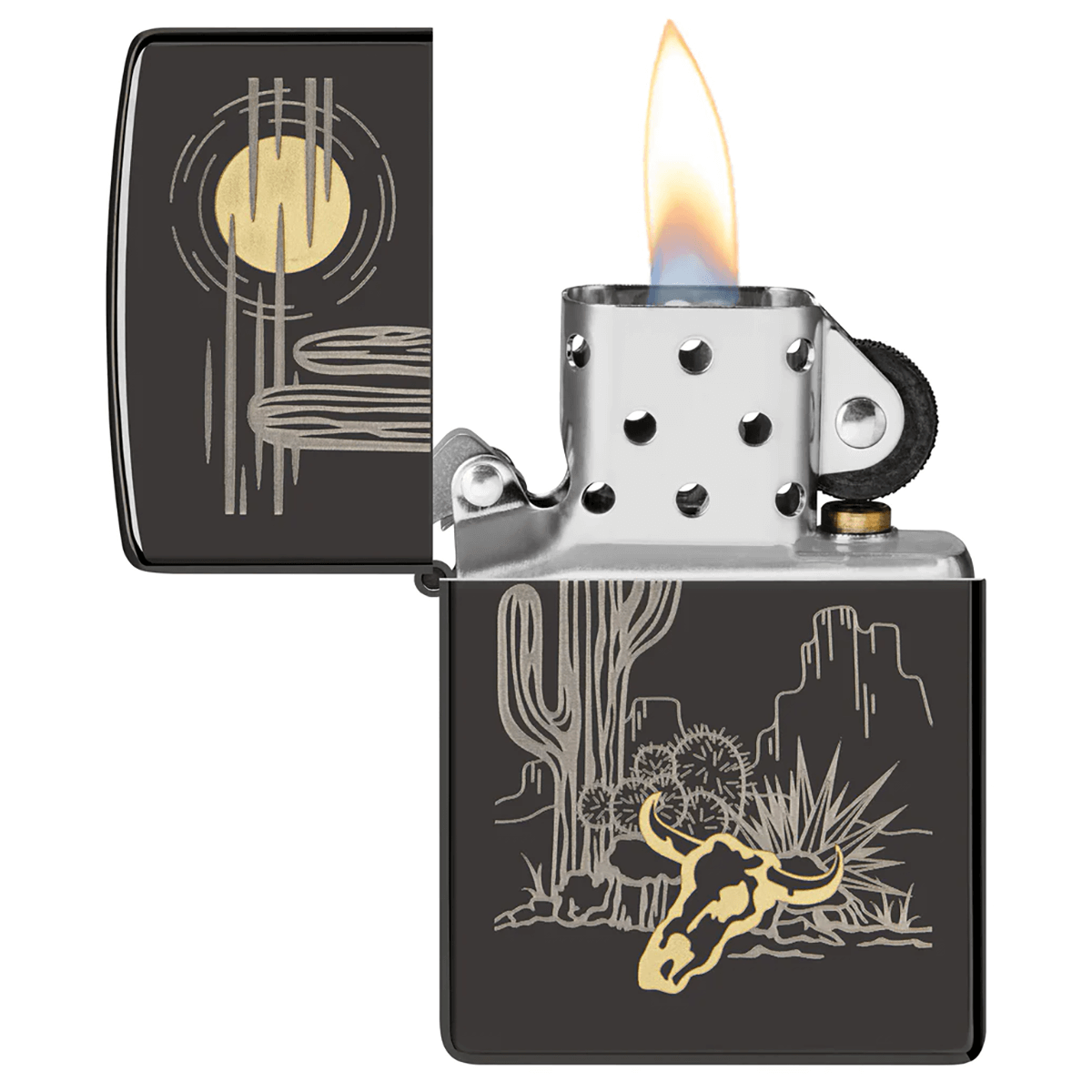 Zippo Western Desert Design High Polish Black