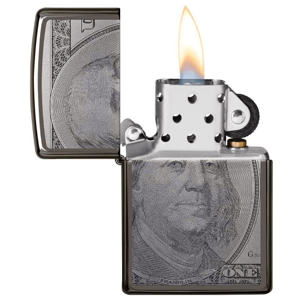 Zippo Currency Design Photo Image Blakc Ice