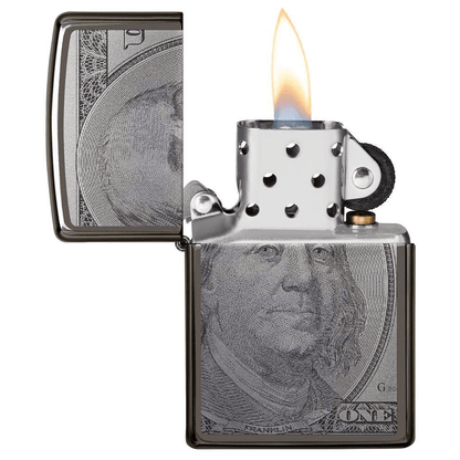 Zippo Currency Design Photo Image Blakc Ice