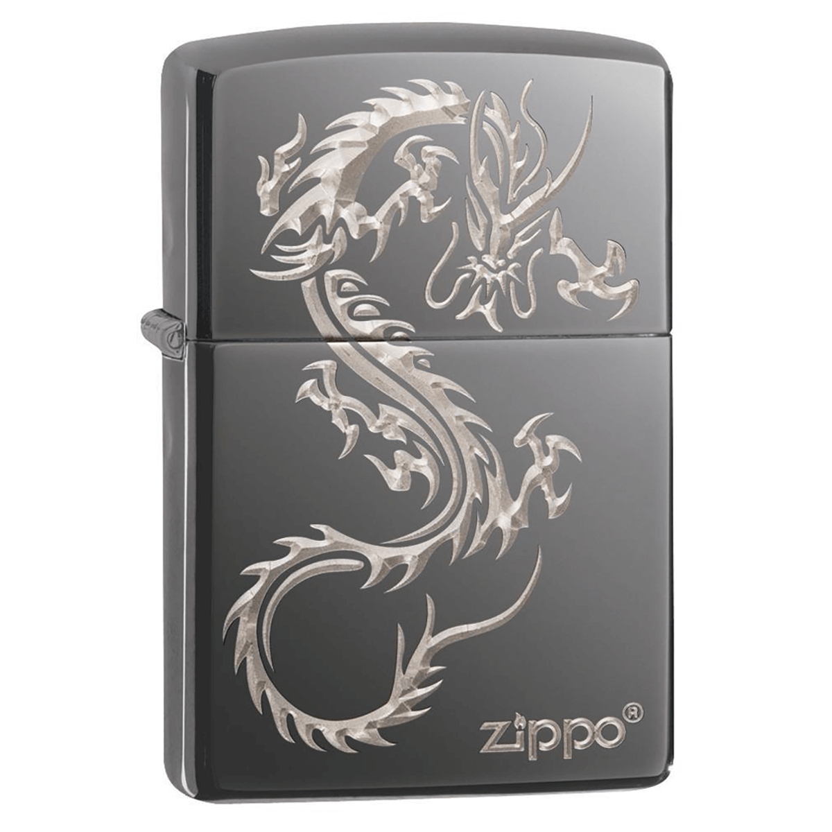 Zippo Chinese Dragon Design Black Ice