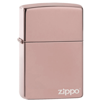 Zippo High Polish Rose Gold Zippo Logo
