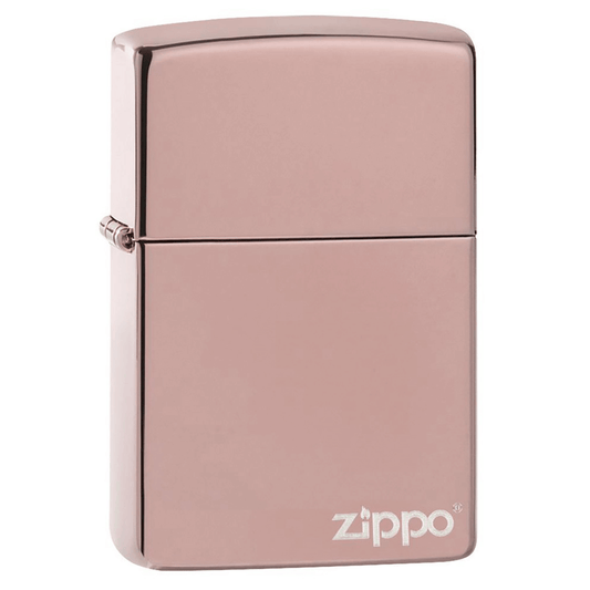 Zippo High Polish Rose Gold Zippo Logo