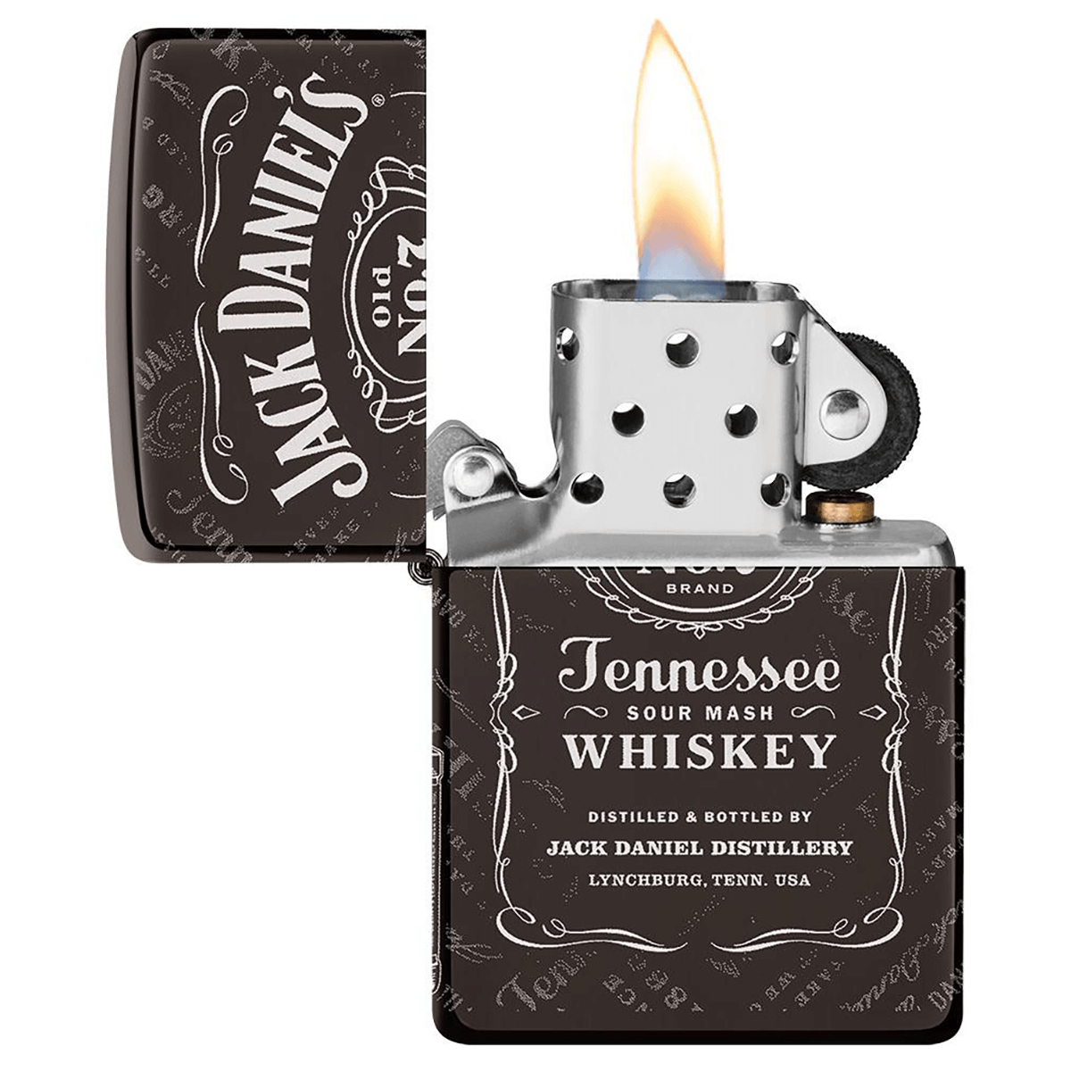 Zippo Black Ice Jack Daniels Design