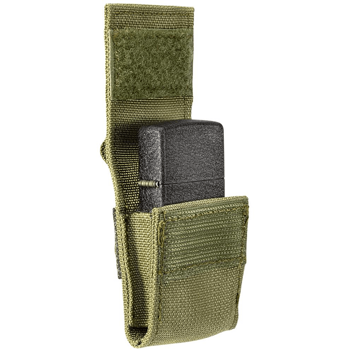 Zippo Coyote Pouch And Black Crackle Lighter Gift Set