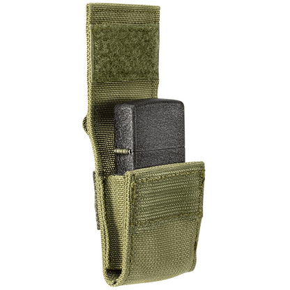 Zippo Coyote Pouch And Black Crackle Lighter Gift Set